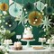 Sage Green Party Decorations, Hanging Paper Fans Circle Garland Paper Lanterns St Patrick's Day Party Supplies, Sage Green Themed Graduation Birthday Wedding Bridal Neutral Baby Shower Decor